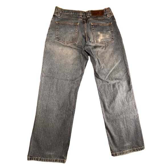 Vintage Perry Ellis America, Distressed Wash Baggy Wide Leg Jeans, Size: 34x30 - Picture 2 of 10